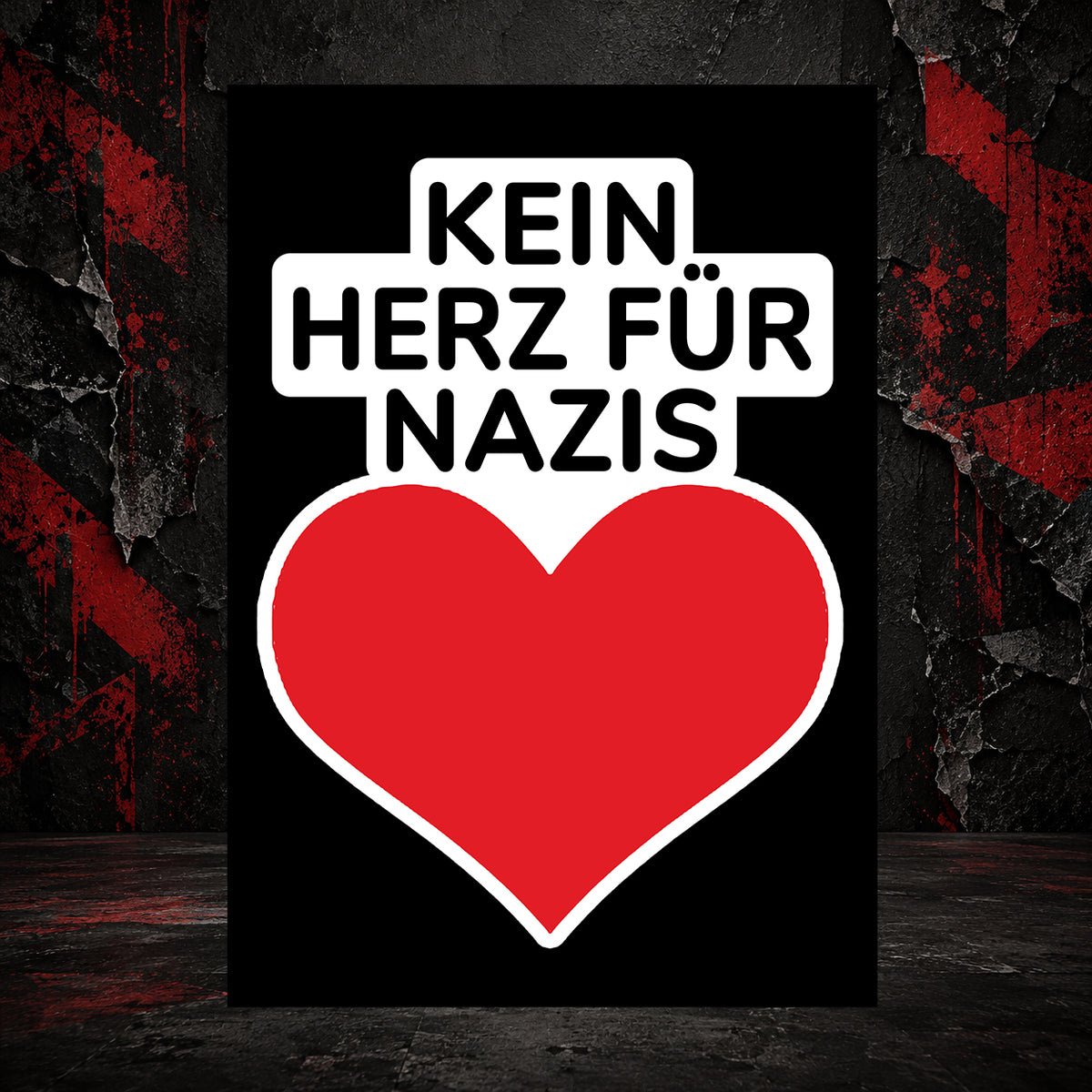 Aufkleber "Kein Herz für Nazis"